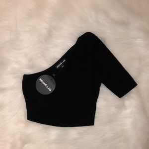 One shoulder cropped top